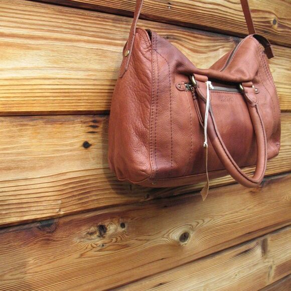 NWT American Leather Company Soft Leather Satchel Tote Shoulder Bag - Picture 8 of 13